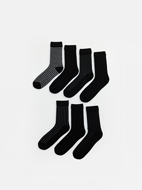 LCW ACCESSORIES Desenli Erkek Soket Çorap 7'li Paket
