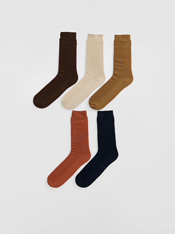 LCW ACCESSORIES Lot de 5 paires de chaussettes de cheville côtelées pour homme
