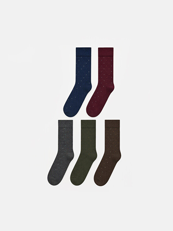 LCW ACCESSORIES Gemusterte Herren-Knöchelsocken 5er-Pack
