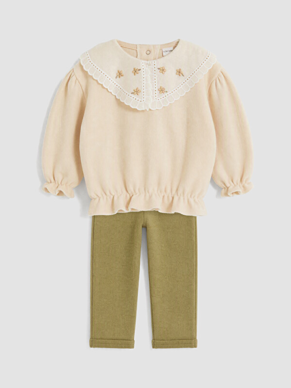 LCW baby кестеленген сәби қыздарға арналған жинақ