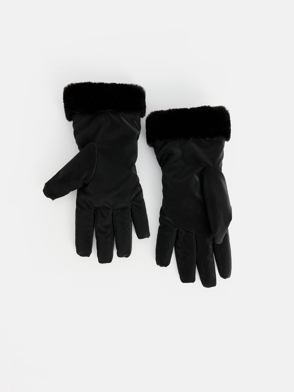 LCW ACCESSORIES Faux Fur Detailed Women's Gloves