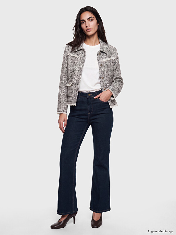 LCW Jeans Yüksek Bel Flare Kadın Jean Pantolon