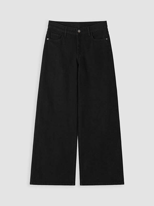 LCW Jeans Yüksek Bel Wideleg Kadın Jean Pantolon