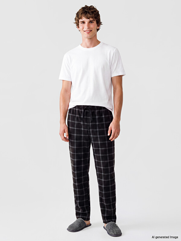 LC WAIKIKI Regular Fit Plaid Patterned Men's Pyjamas Bottoms