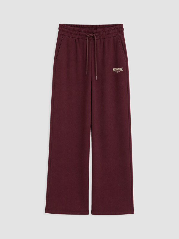 LCW Modest NYC Printed Wide Leg Women's Sweatpants