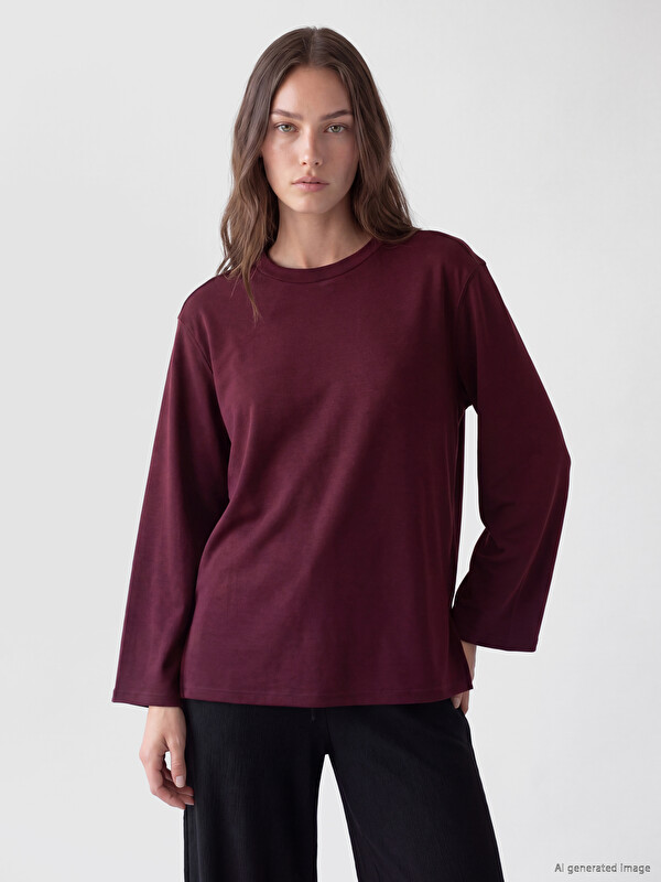 LCW Modest Soft Touch Women's Sweatshirt Tunic
