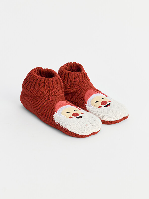 LCW ACCESSORIES Santa Claus Embroidered Men's Knitwear Ankle Socks