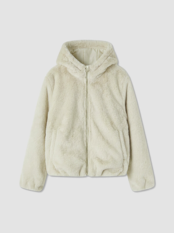 LC WAIKIKI Anorak pelushi me kapuç për vajza