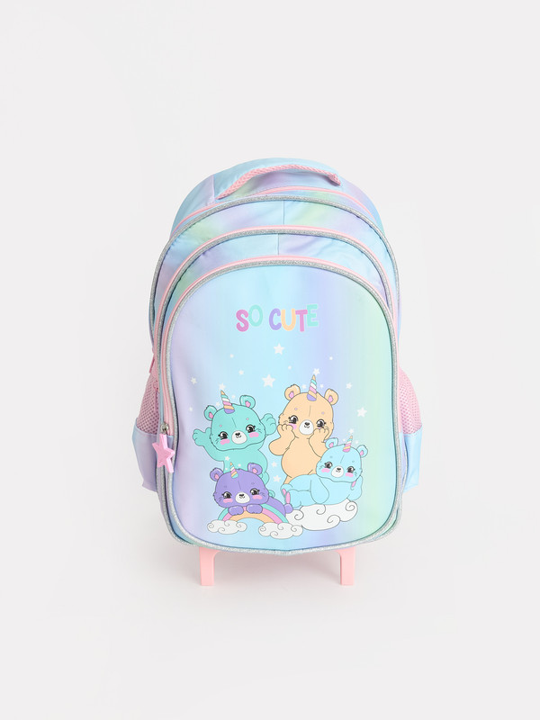 LCW ACCESSORIES Štampani dečiji ranac sa točkićima