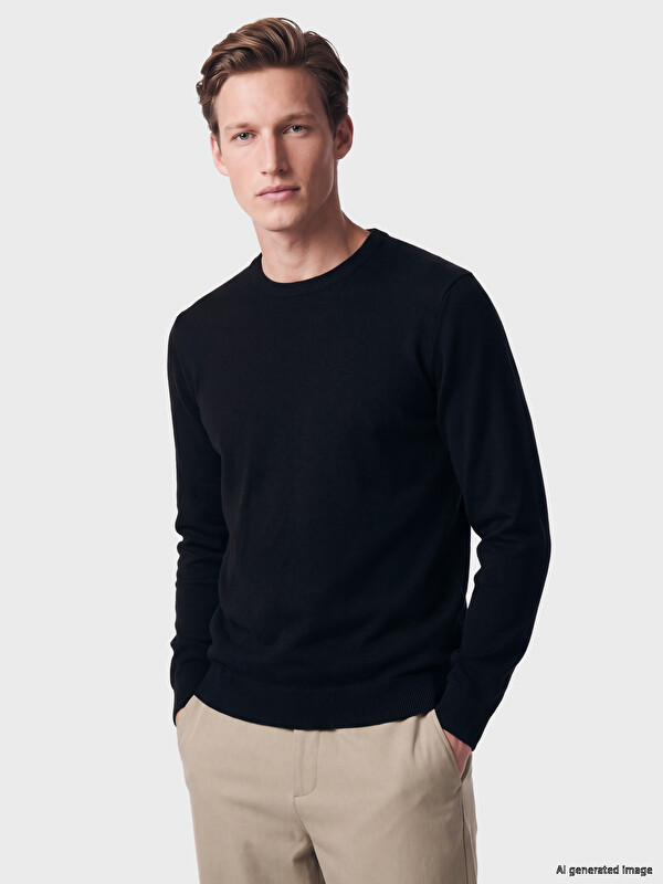 LCWAIKIKI Classic Crew Neck Men's Knitwear Sweater