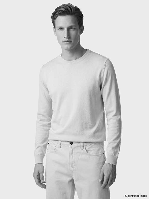 LCWAIKIKI Classic Crew Neck Men's Knitwear Sweater