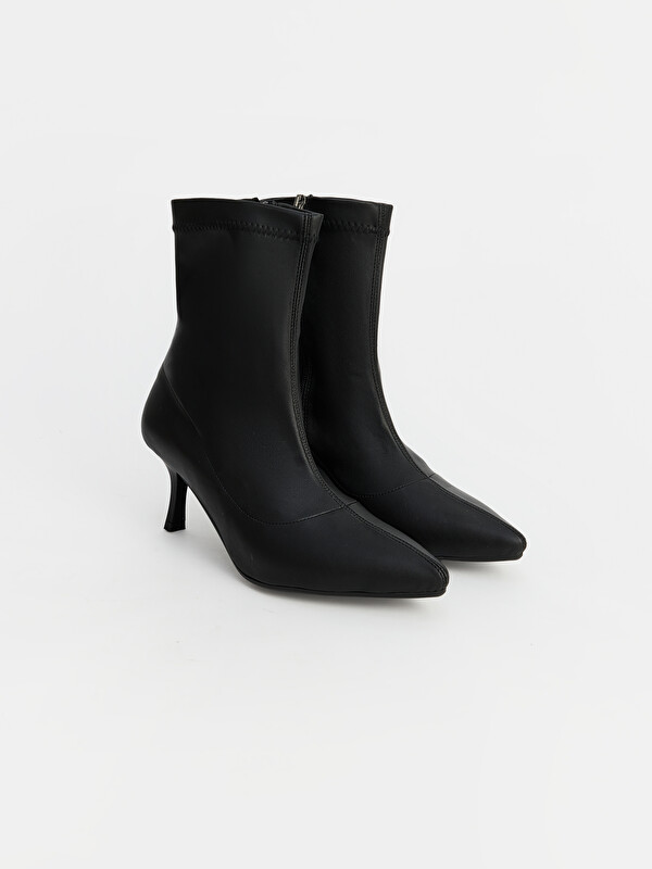 LCW STEPS Pointed Toe Stiletto Heeled Zippered Women's Boot