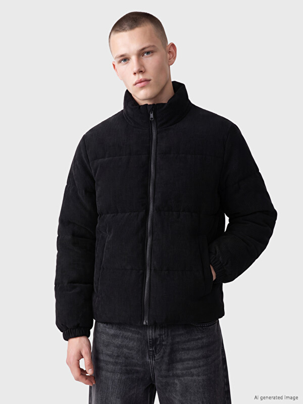 XSIDE Regular Fit Dik Yaka Erkek Şişme Mont