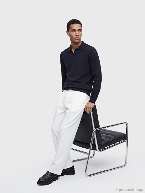 LCW Vision Polo Collar Men's Knitwear Sweater