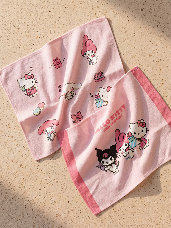 LCW HOME Hello Kitty ve Friends Baskılı Pamuklu Kurulama Bezi 40x50 cm 2'li