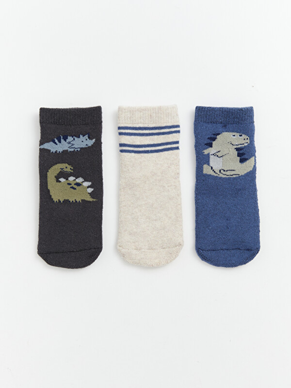 LCW Kids Patterned Baby Boys' Ankle Socks 3-pack