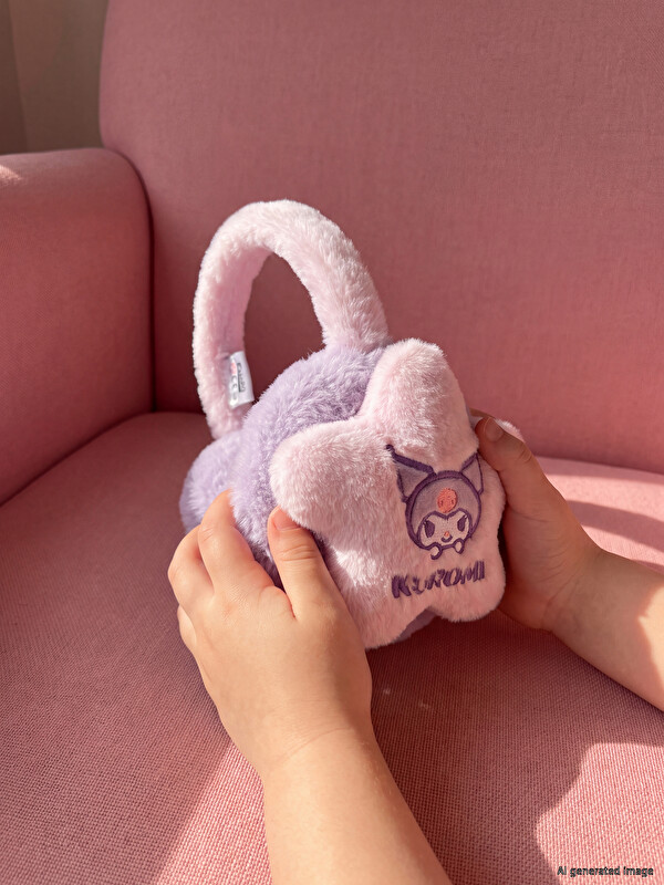 LCW ACCESSORIES Kuromi Figürlü Kız Çocuk Pelüş Kulaklık