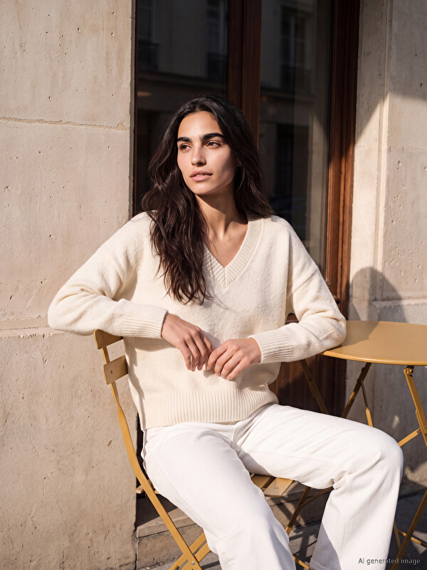 LCW Vision V Neck Women's Knitwear Sweater