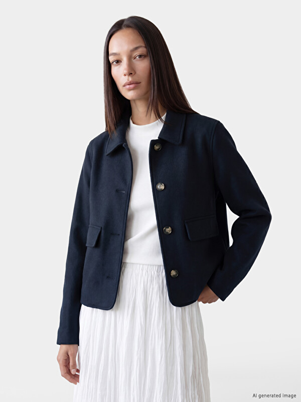 LCW ECO Shirt Collar Women's Cachet Coat