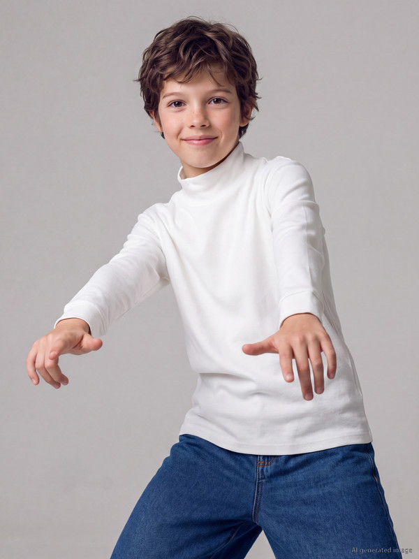 LCW Kids Футболка для мальчиков с полуводолазкой