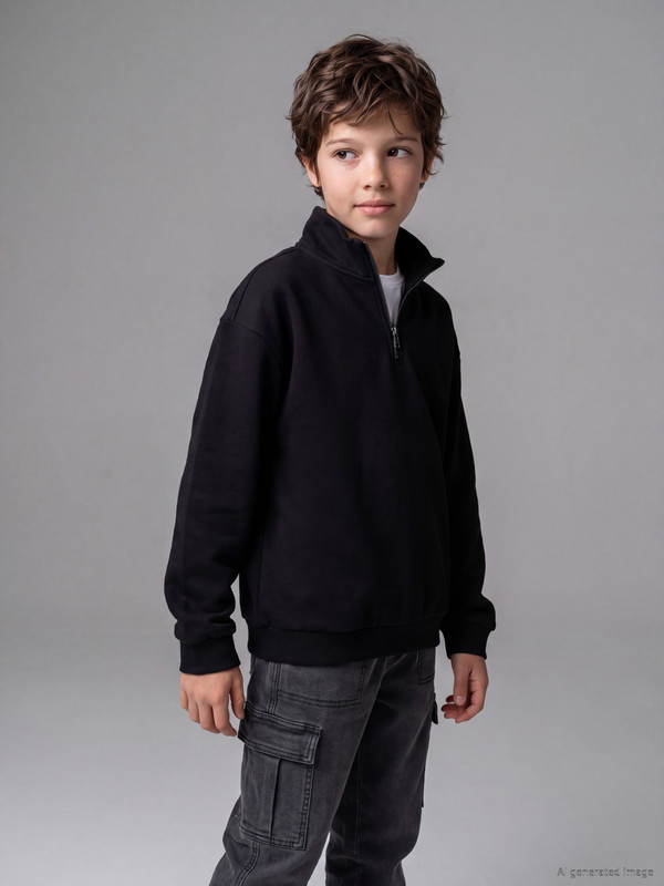 LCW Kids Bluzë sportive e trashë me jakë të ngritur për djem