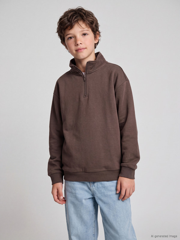 LCW Kids Mock Neck Boys' Thick Sweatshirt