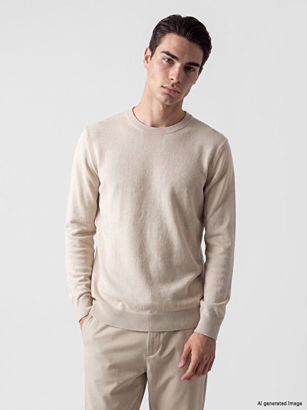 LCWAIKIKI Classic Crew Neck Men's Knitwear Sweater