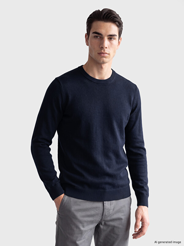 LCWAIKIKI Classic Man Navy Sweater