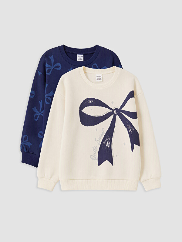 LCW Kids Baskılı Kız Çocuk Kalın Sweatshirt