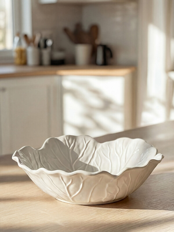 LCW HOME Patterned Porcelain Salad Bowl