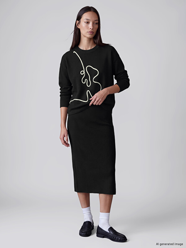 LCWAIKIKI Classic Elastic Waist Knitwear Skirt