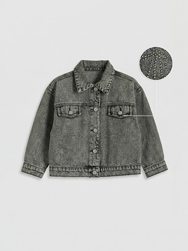 LCW Kids Rahat Kalıp Kız Çocuk Jean Ceket