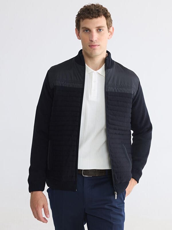 LCWAIKIKI Classic Regular Fit Dik Yaka Erkek Triko Hırka