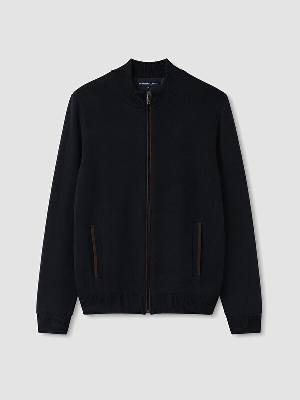 LCWAIKIKI Classic Regular Mock Neck Men's Knitwear Cardigan
