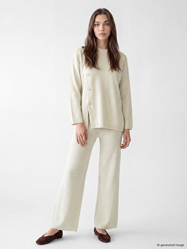 LCW Modest Elastic Waist Women's Knitwear Trousers