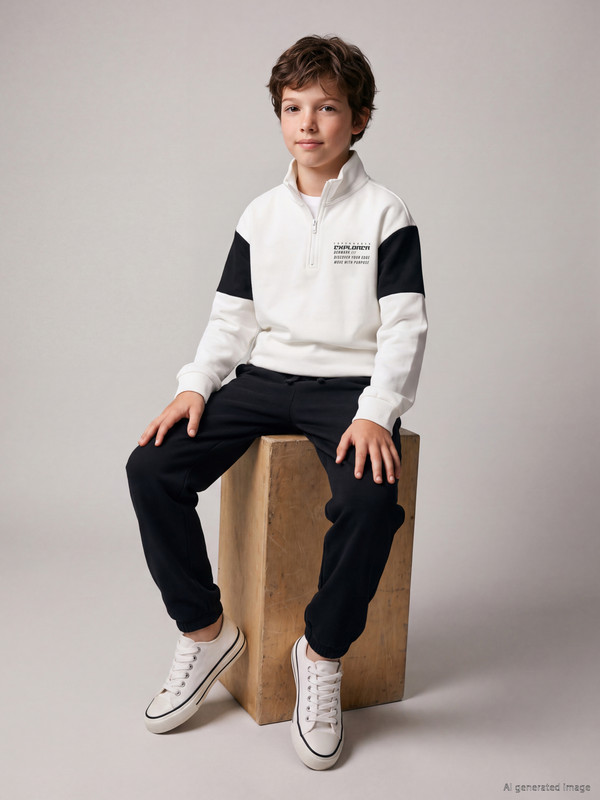 LCW Kids Dik Yaka Erkek Çocuk Kalın Eşofman Takım