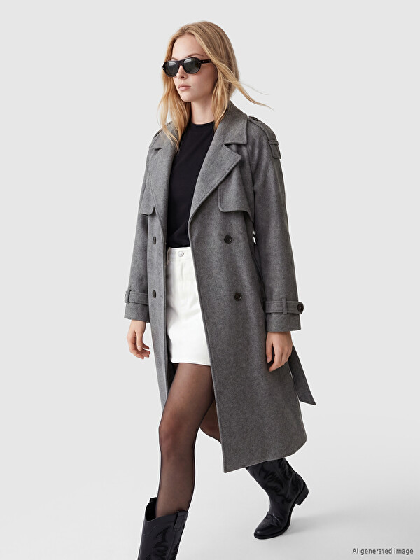 XSIDE Woman Grey Coatigan