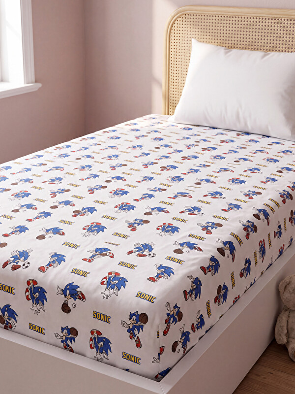 LCW HOME Çarçaf pambuku i stampuar Sonic për djem