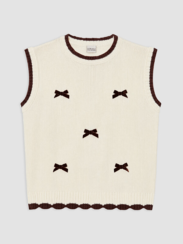LCW Kids Girl Ecru Sweater Vest