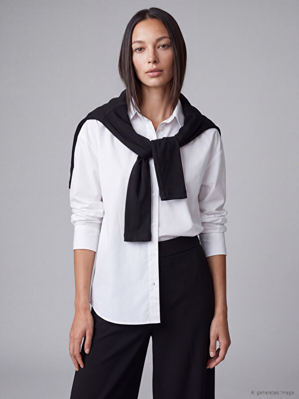 LCW Vision Oversize Fit Poplin Women's Shirt
