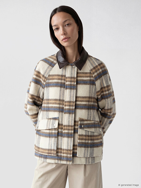 LCW ECO Shirt Collar Women's Cachet Coat