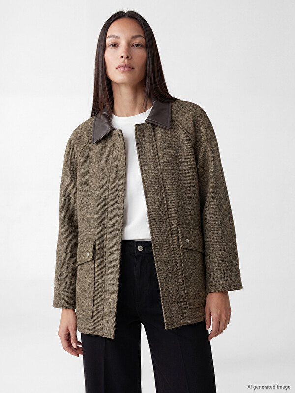 LC WAIKIKI Woman Brown Coatigan