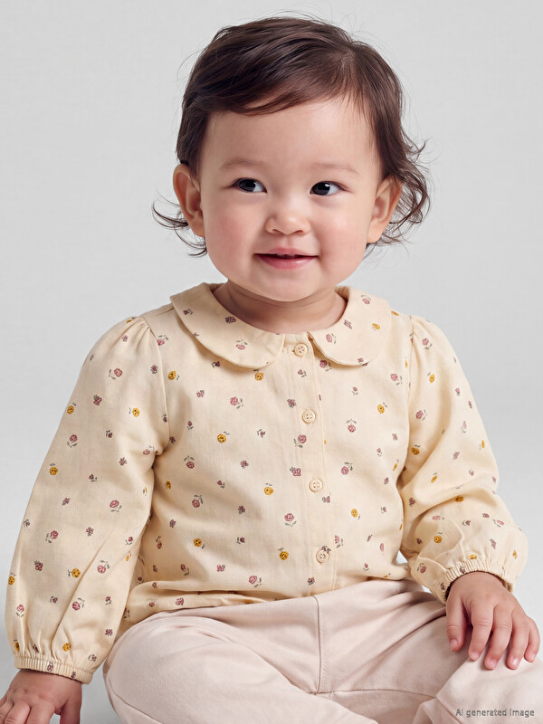 LCW baby Floral Twill Baby Girls' Shirt