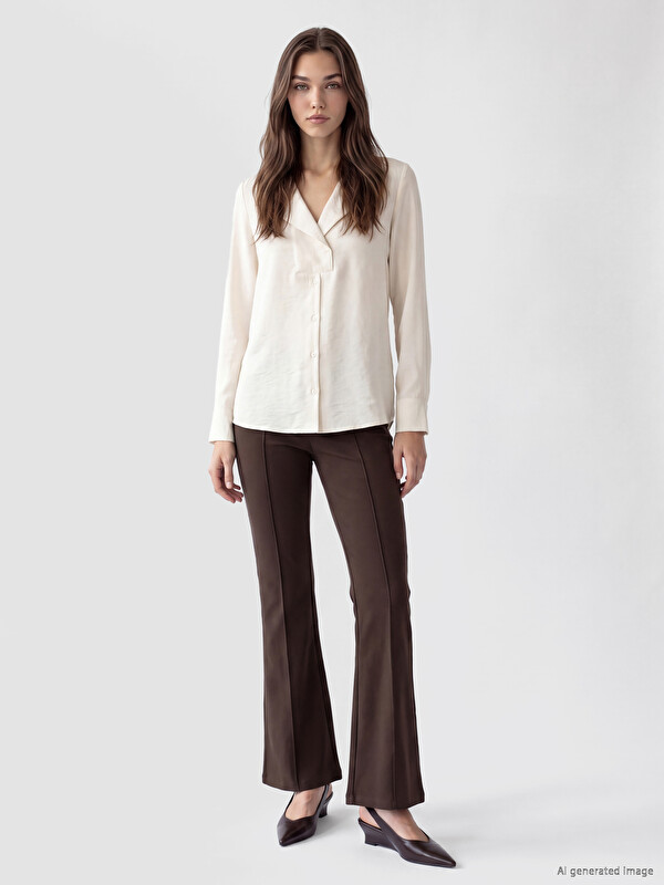LCW Modest Slim Fit Flare Women's Trousers