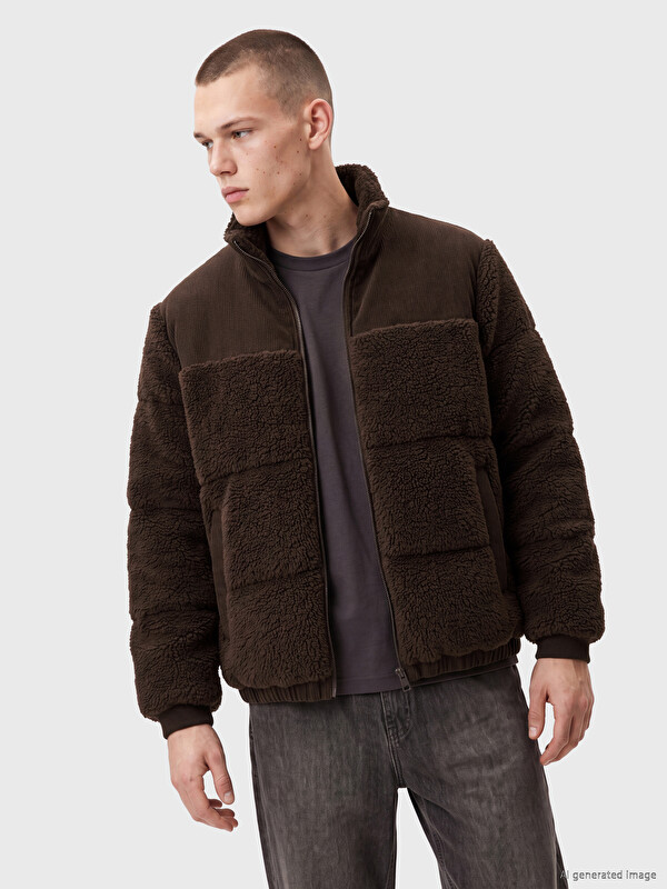 XSIDE Regular Fit Mock Neck Men's Puffer Coat