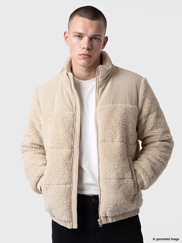 XSIDE Regular Fit Mock Neck Men's Puffer Coat