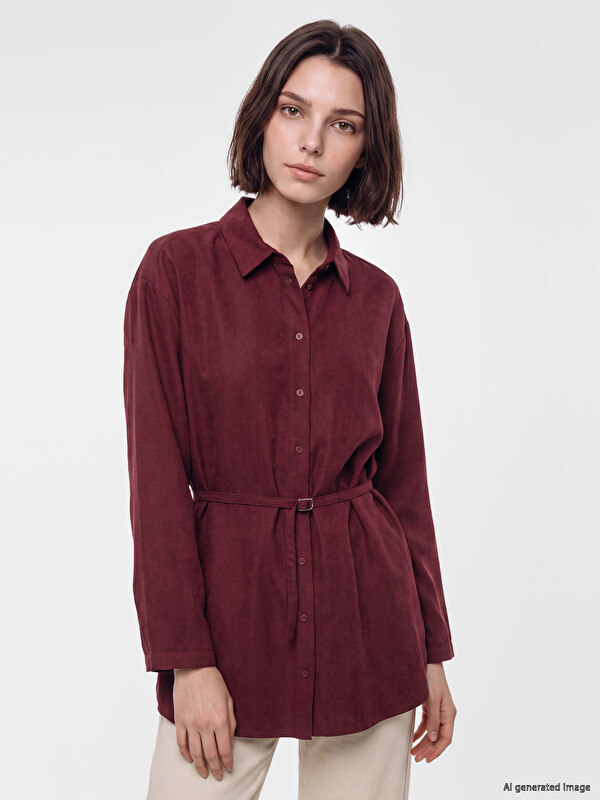 LCW Modest Suede Women's Shirt Tunic