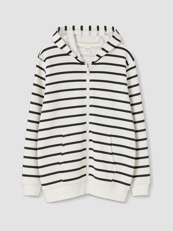 LCW Kids Çizgili Erkek Çocuk Fermuarlı Sweatshirt