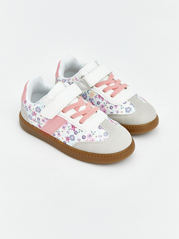 LCW STEPS Floral Hook-and-Loop Girls' Sneaker