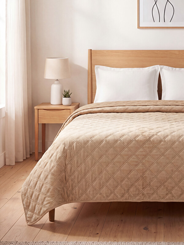 LCW HOME Baklava Patterned Quilted Double Bedspread